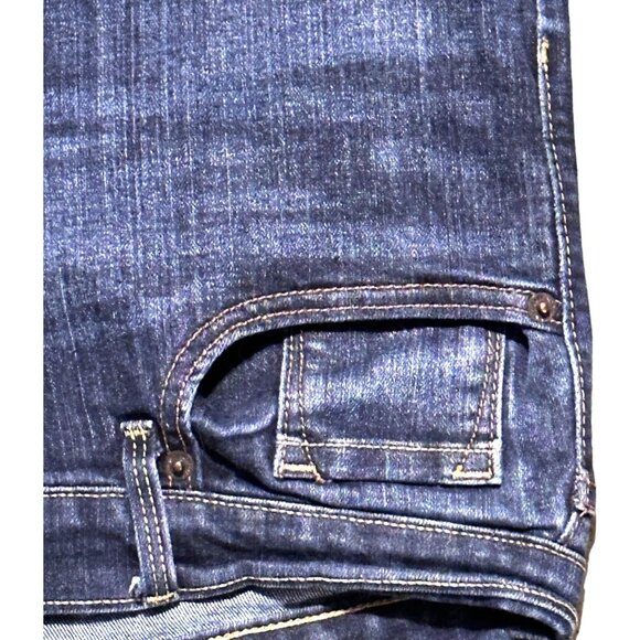 Womens Bootcut Jeans Size 16 Dark Wash Denim Mid-Rise Classic 5-Pocket Style - Picture 9 of 16